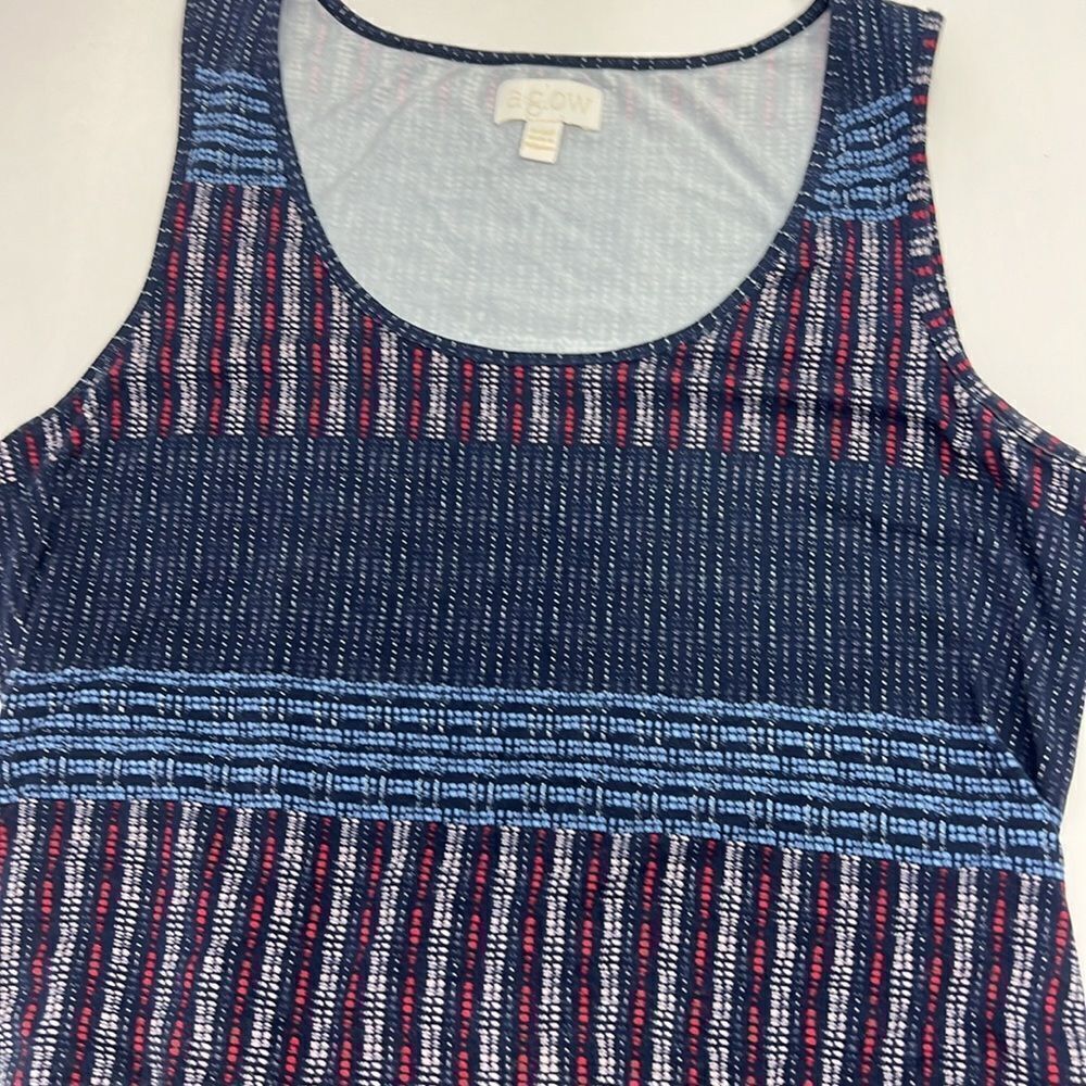 a:glow Maternity Navy Blue Red Sleeveless Maxi Dress Size Medium - Picture 5 of 6